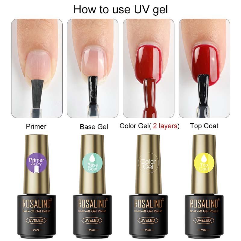 Nail Dehydrator Primer - ROSALIND Top Base Coat Nail Gel