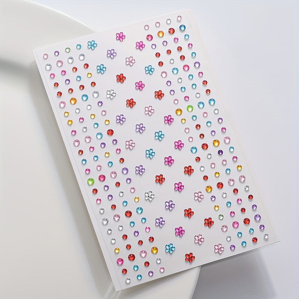 Beauty Makeup Quotes - 1 Sheet Colorful Shiny Rhinestone Stickers