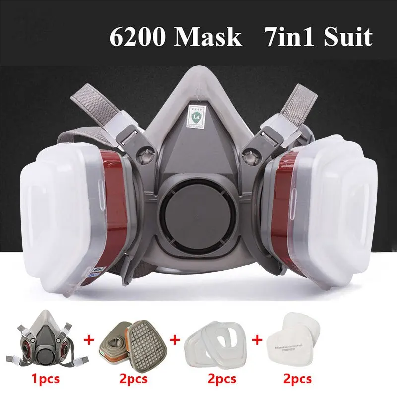 Sheet Face Mask Pack - 7in1 Gas Proof Half Face Mask