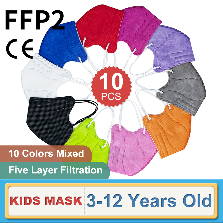 Sheet Face Mask Pack - 10PCS Children FFP2 Face Mask KN95