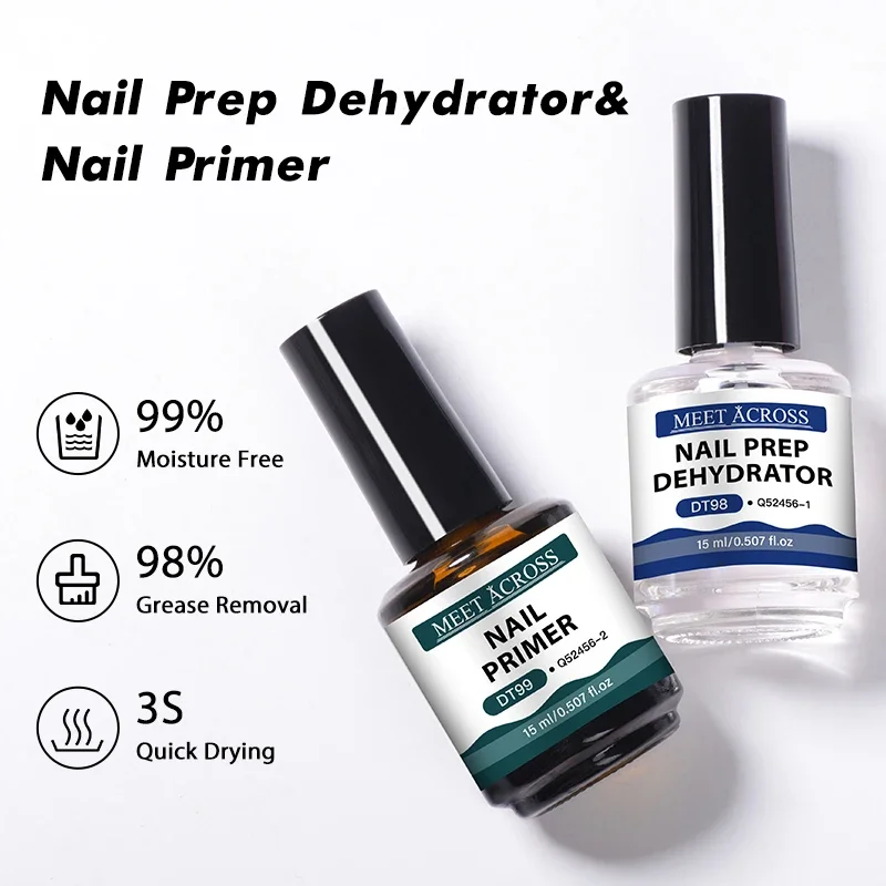 2pcs 15ml Nail Primer & Nail P - Nail Dehydrator Primer recension och pris