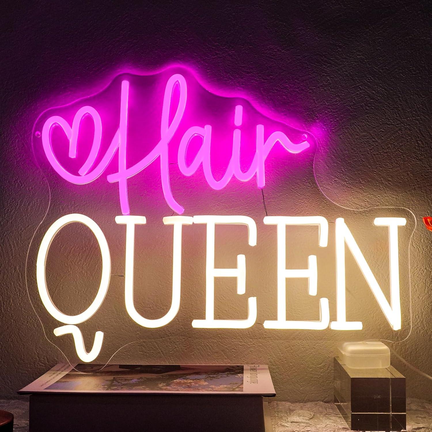 Hair Queen Neon Sign Dimmable  - Beauty Queen Makeup Studio recension och pris