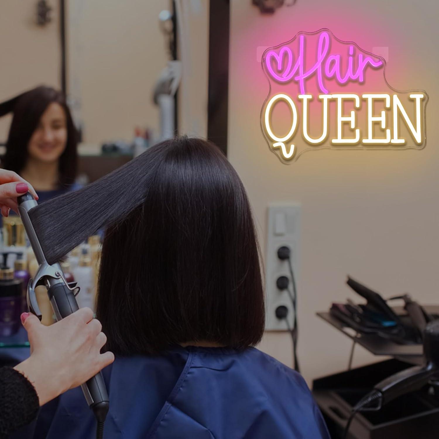 Hair Queen Neon Sign Dimmable  - Beauty Queen Makeup Studio recension och pris