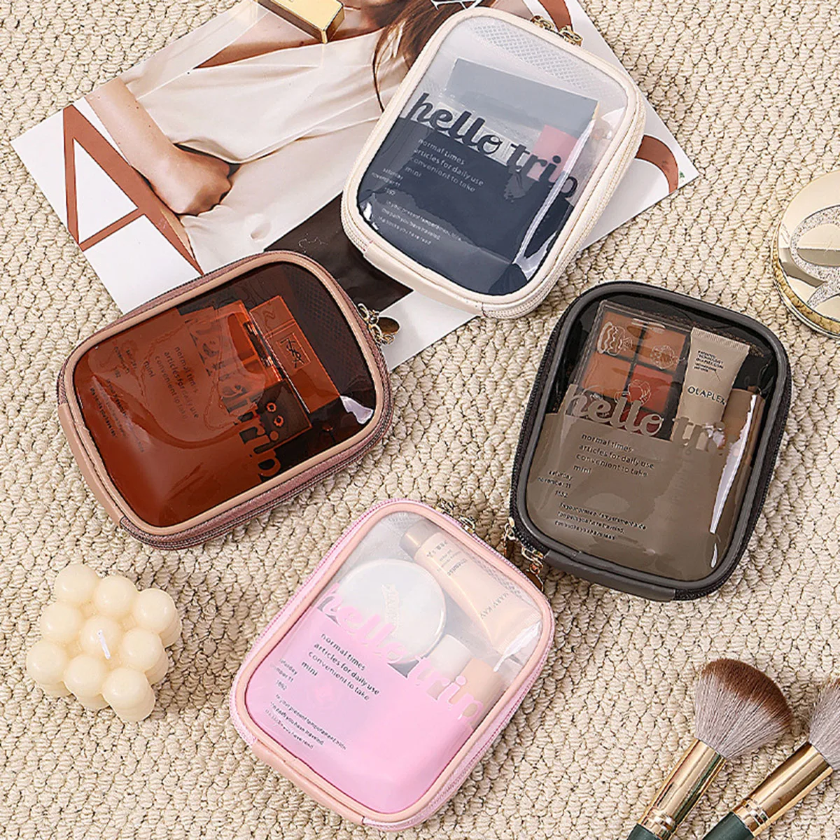 Transparent Portable Cosmetic  - Beauty Makeup Quotes recension och pris