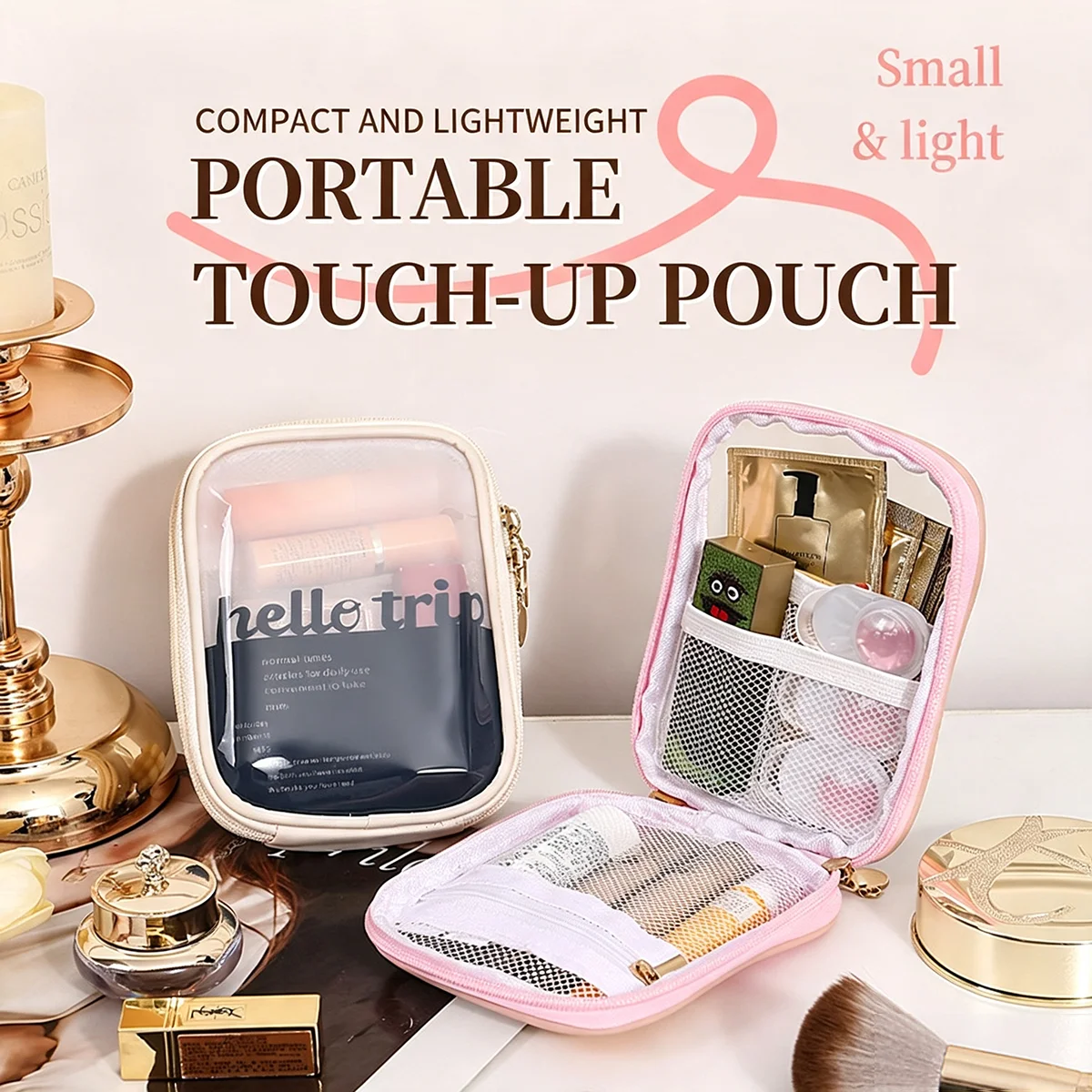 Transparent Portable Cosmetic  - Beauty Makeup Quotes recension och pris