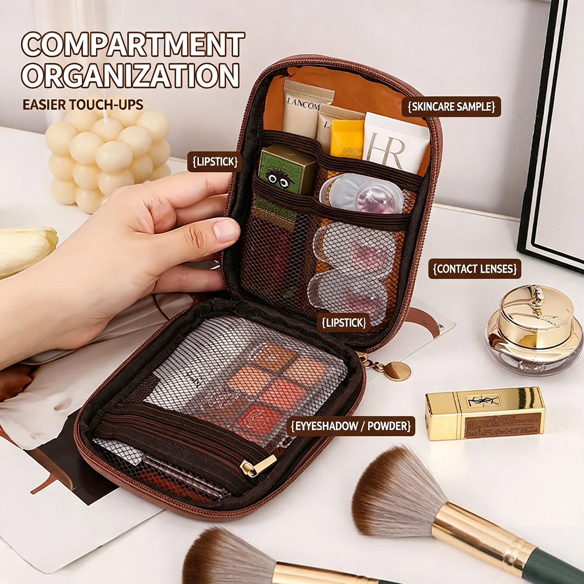 Transparent Portable Cosmetic  - Beauty Makeup Quotes recension och pris